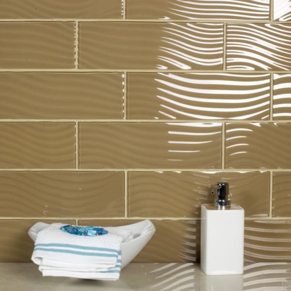 Buy Pacific Collection  Sepia 4x12 Glossy Glass Subway Tile  at discounted rates. We beat any price with 100% satisfaction guarantee. Call (855) 740-5157.