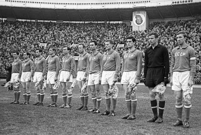 La selección de fútbol de la URSS en el Mundial de 1962.