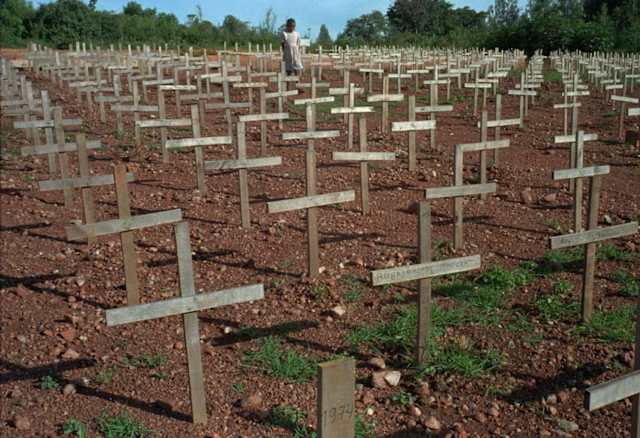 Cementerio en la capital de Ruanda, Kigali