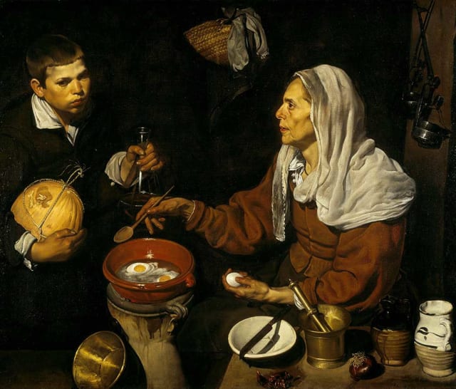 ‘Vieja friendo huevos’ (Velázquez, 1618).- 