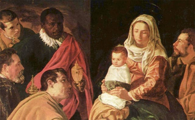 (Detalle) ‘Adoración de los Reyes Magos’ (Velázquez, 1619).- 