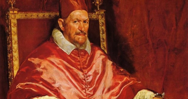 ‘El papa Inocencio X’ (Velázquez, 1650).- 