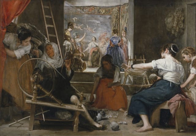 ‘Las hilanderas’ (Velázquez, 1658).- 