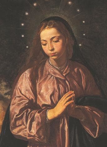 La mayor parte de pinturas en la etapa sevillana del pintor, corresponden a pinturas de temática religiosa. ‘La Inmaculada Concepción’ (Velázquez, 1619) fue su primer encargo tras ser nombrado maestro pintor.- 