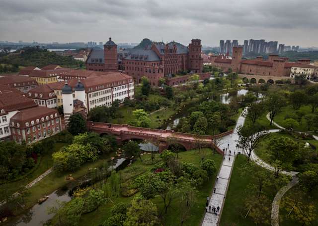 Una vista aérea de la zona 'Heidelberg' del nuevo campus de Huawei.