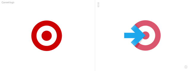 Irvan Pratama creó un nuevo concepto para uno de los logotipos más reconocidos en Estados Unidos. El diseñador suavizó el color rojo brillante de la imagen original e incorporó una flecha azul que señala hacia el centro del objetivo.