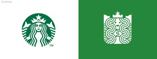 Este divertido concepto de rediseño de Jahng Hyoung Joon está inspirado en el símbolo de sirena y las características monolineales del logotipo actual. Sin embargo, el creativo cambia la forma del emblema y le agrega una sonrisa a la cara de la sirena.