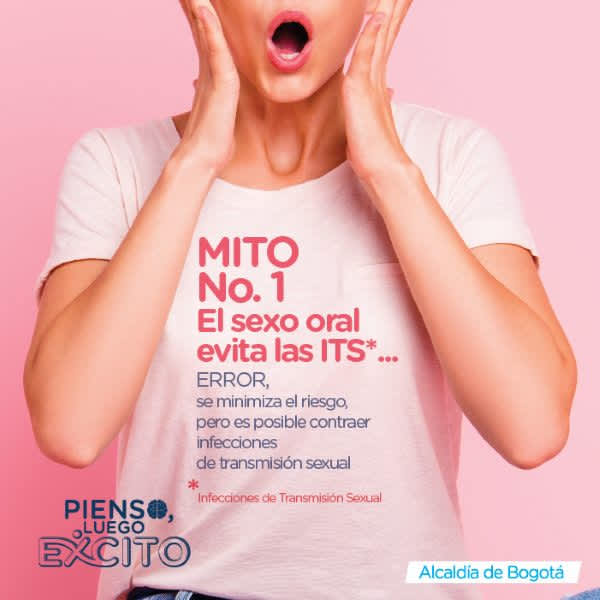 ¿Has escuchado que en la boca se acumulan bacterias? También allí se pueden alojar las Infecciones de Transmisión Sexual. Siempre será mejor que te protejas  #PiensoLuegoExcito . 