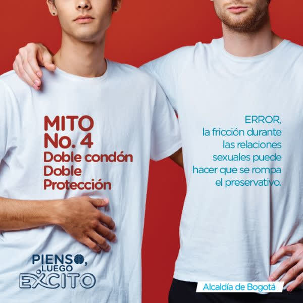 No es necesario usar doble condón. Verifica que el que uses esté en buen estado  #PiensoLuegoExcito .