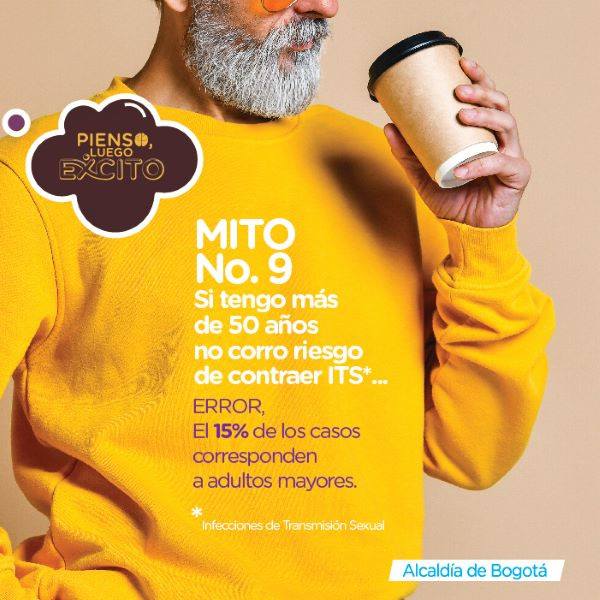 ¡Ten cuidado! En cualquier etapa de la vida puedes correr el riesgo de contraer una enfermedad de transmisión sexual. El 15 por ciento de los casos corresponden a adultos mayores  #PiensoLuegoExcito .
