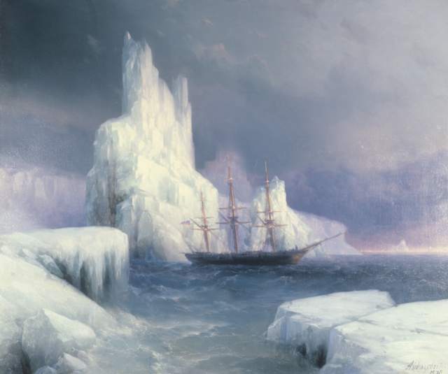 Una corbeta rusa entre los icebergs (pintura) 