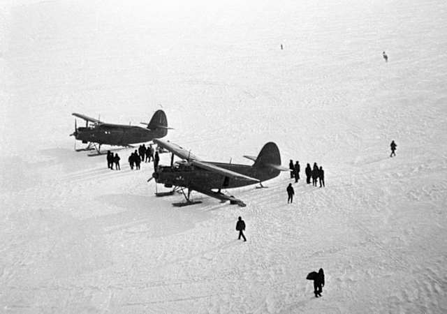 Aviones soviéticos en la Antártida 