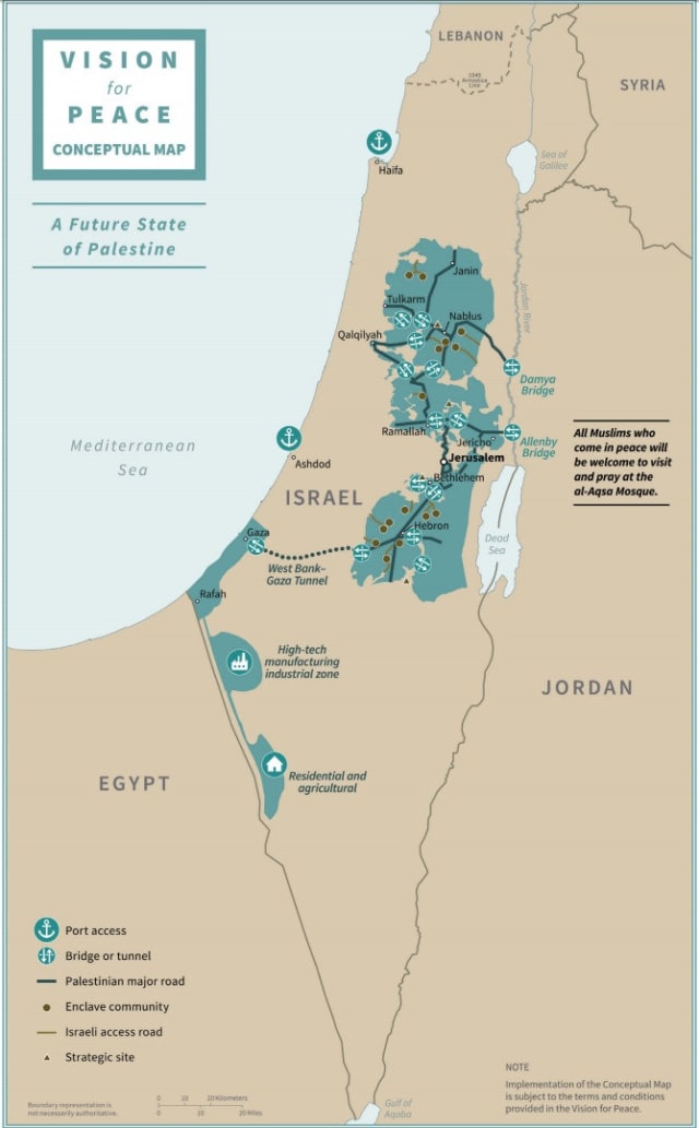 Carte du "futur État palestinien"